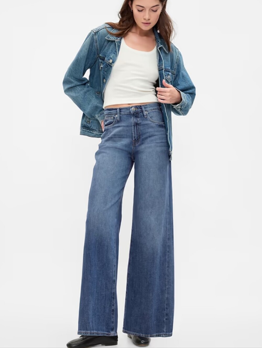 NWT Gap High Rise Wide Leg Jeans Size 12 / 31L